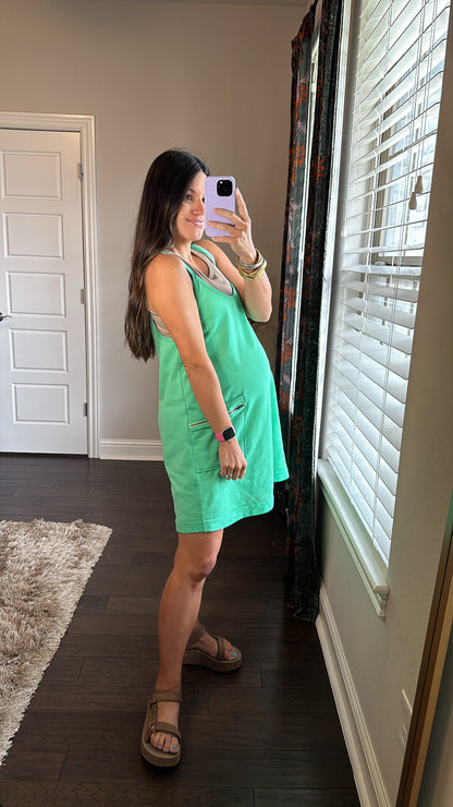 Layla Terry Cloth Mini Dress | Green