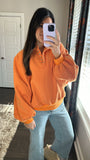 Piper Snap Button Pullover | Orange