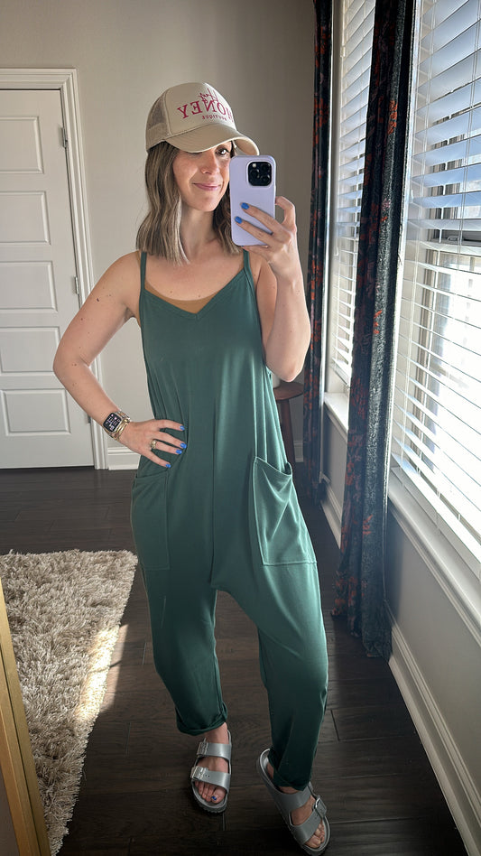 Laid Back Oversized Jumpsuit | Green