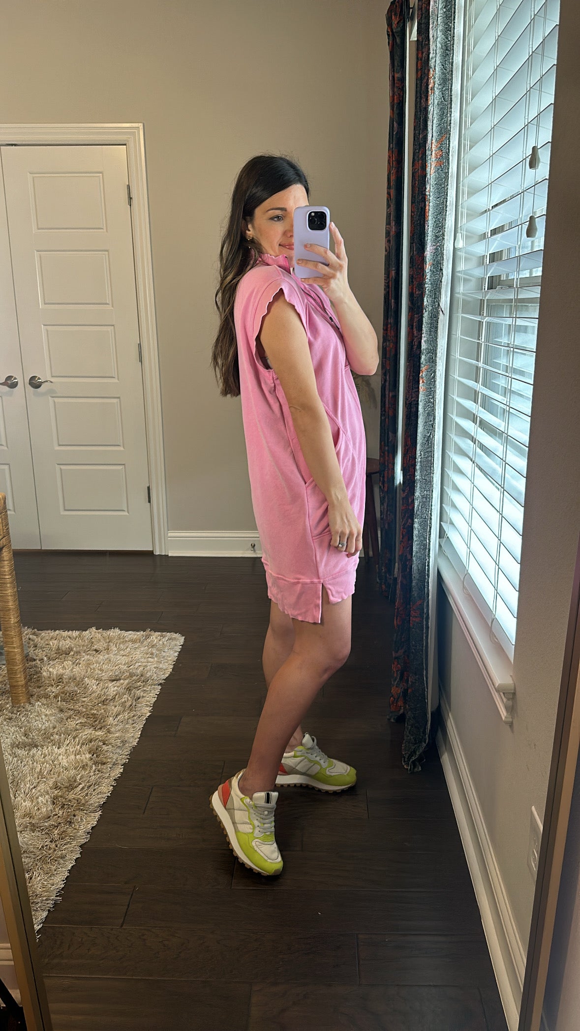 Paige Zipper Dress | Pink