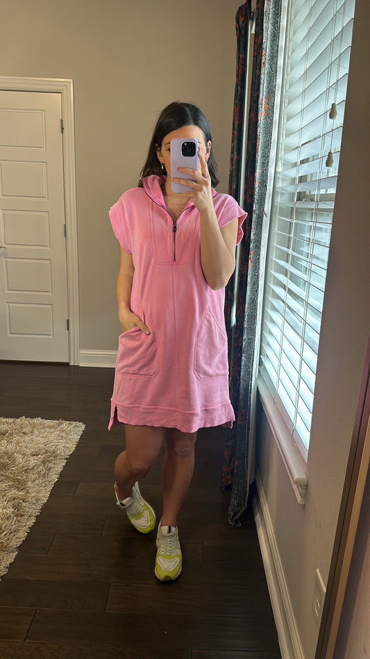 Paige Zipper Dress | Pink